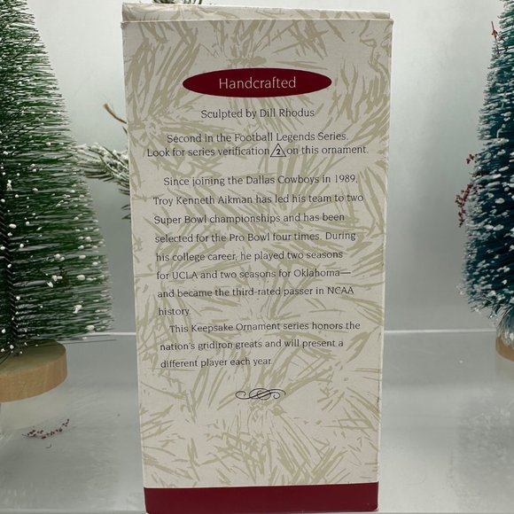 Hallmark Keepsake Series Christmas Holiday Ornament Troy Aikman Sports Ornament - Picture 5 of 6